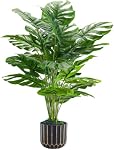 28'' Fake Monstera PlantsTall with Pot Large Artificial Plants for Living Room Home House Decor Indoor Patio Bathroom, Office, Windowsill Decor Faux Plant, Plante Artificielle Extérieure