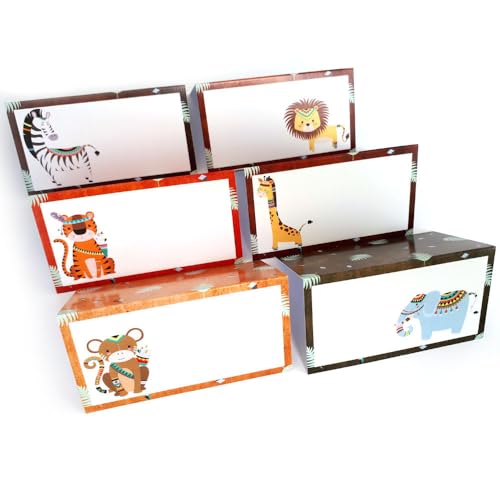 Adore Nat Tribal Jungle Safari Animal Tent Cards (12)