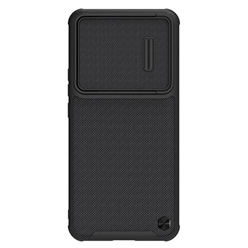 Nillkin Case for Xiaomi Mi 12T (6.67″ Inch) Textured S Camshield Semi Automatic Camera Slider Nylon Fiber Tough & Durable PC + TPU Material Luxury Protect Black