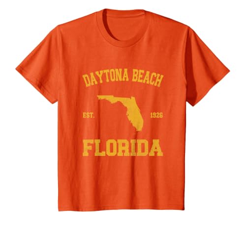 Daytona Beach T-Shirt, Youth, Orange, Medium