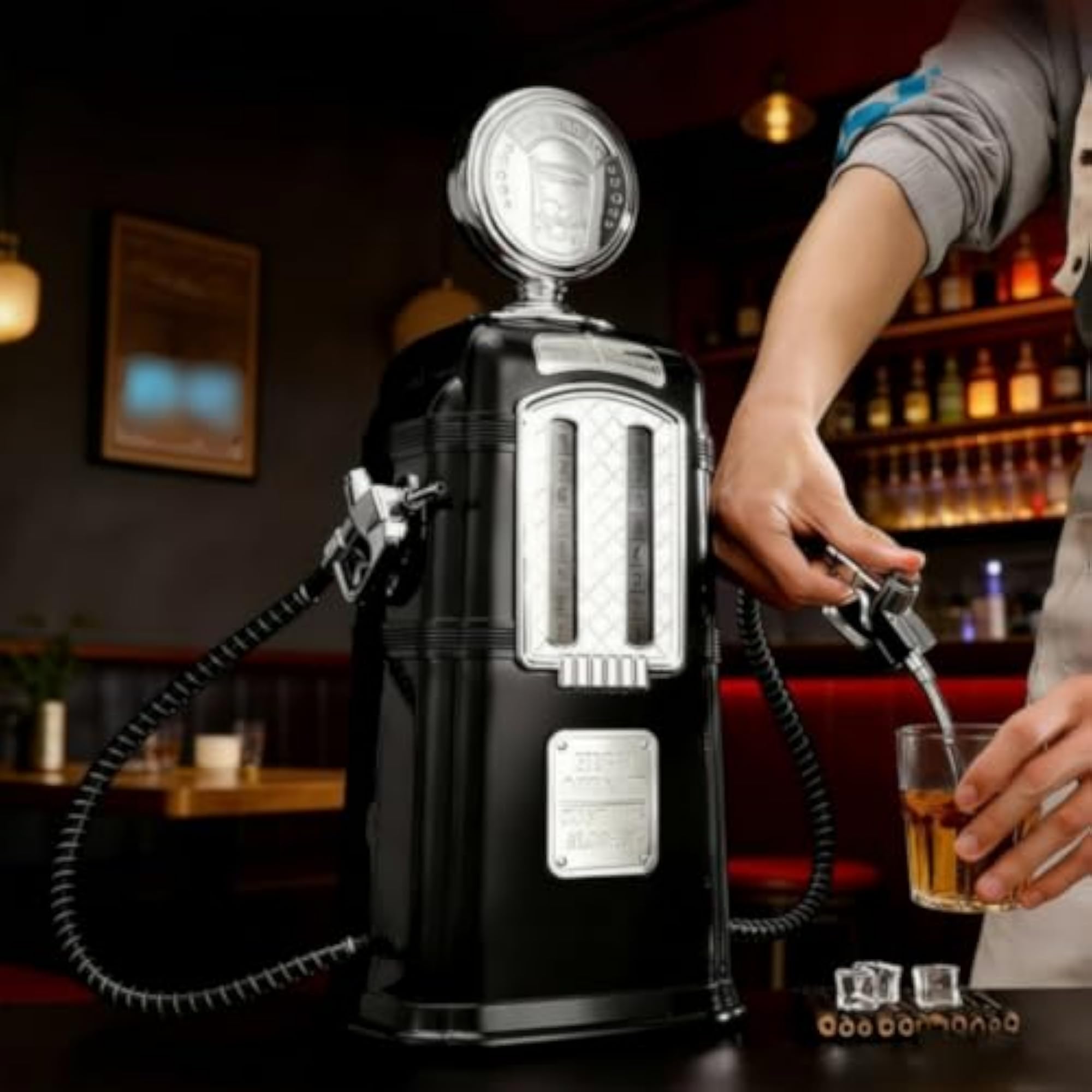 2-Liter Capacity Chrome Fuel Pump Drink Dispenser Tap