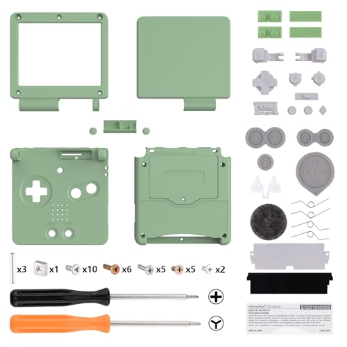 IPS GBA SPアップグレードeXtremeRateカスタム交換用ハウジングシェル- IPSと標準 LCD の両方に対応-コンソールやスクリーンは付属していません【抹茶グリーン】