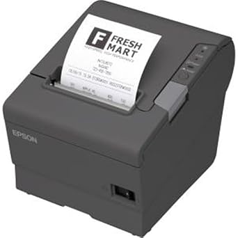 Epson TM-T88VI Thermal Receipt Printer, Black, Ethernet, USB & Parallel Interfaces, 10 ppm, 203 dpi, Monochrome, Simplex, Office