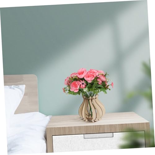 Jarrón de madera decorativo Alipis para un escritorio elegante 7