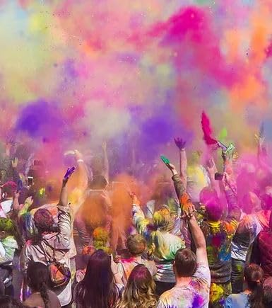 Holi Poudre pour festival, fête, mariage, séance photo, 10 couleurs, 50 sachets de 100 g chacun