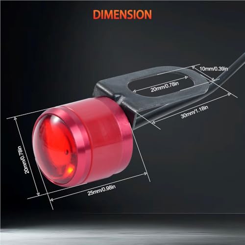 Luz estroboscópica roja trasera de 12V con alta visibilidad antiniebla para motocicleta 6