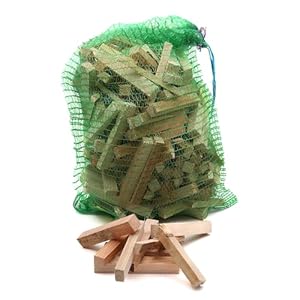 Rin & Rut Anzündholz & Brennholz im Netz | Abfüllgewicht ca 9, L (ca. 26 dm³) Ofenfertiges Anmachholz aus Fichte, Lärche & Kiefer | Trockenes Kaminholz für Grill, Ofen & Feuerstelle.