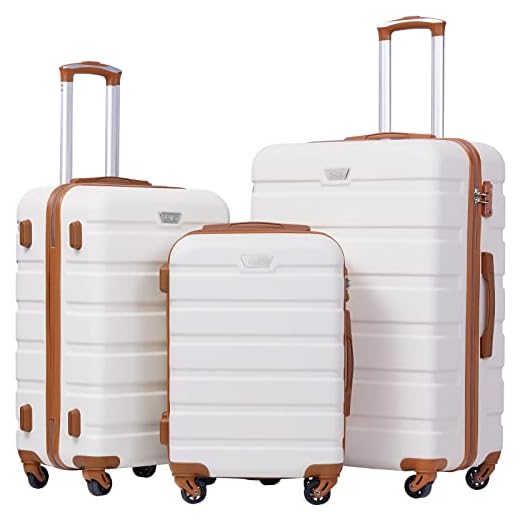 Coolife 3 Piece Luggage Set with TSA Lock
