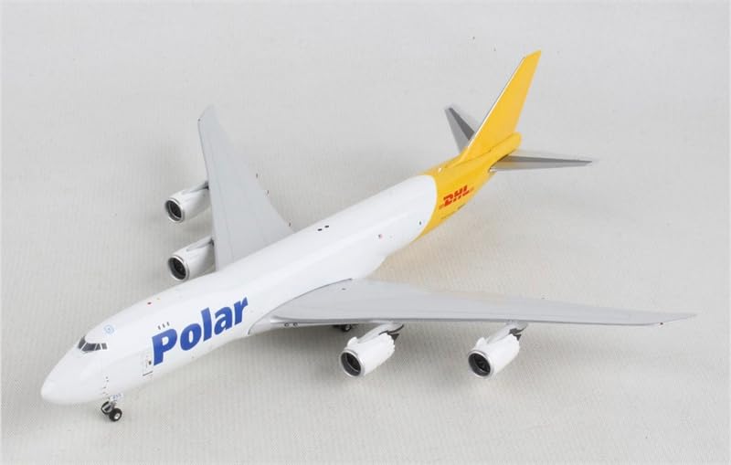 ACE HOBBYPhoenix Polar Air Cargo(for DHL) for Boeing 747-8F N855GT 1:400 Aircraft Pre-built Model نموذج الطائرة