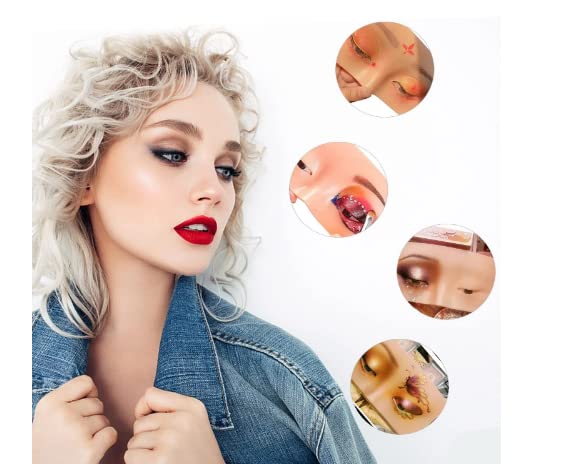 First Beauty Makeup Practice Face Board, Silicone Makeup Face - Practice Skin Board,for Eye Makeup Practice for Beginner Makeup Artist The Perfect Makeup (Natural Tone 1-Pcs) - Image 4