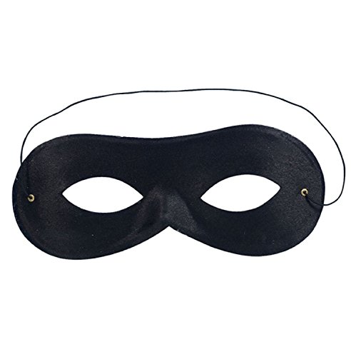 Plain Black Zorro Bandit Cat Masquerade Mask For
