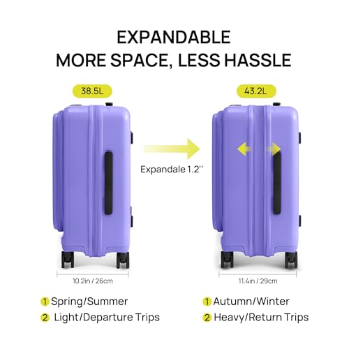 NINETYGO Carry On Luggage 20 Inch
