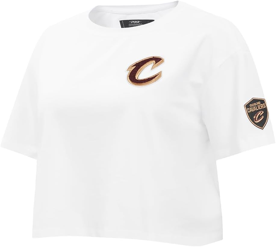 Womens NBA Classic Chenille Cotton Short Sleeve Boxy Tee - Image 3