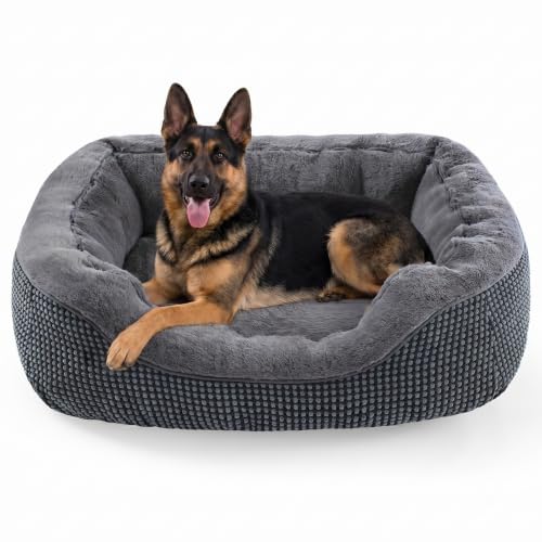 Image of INVENHO XL Dog Beds Large Sized Dog, Washable Orthopedic Warming Soft Sleeping Durable with Anti-Slip Bottom