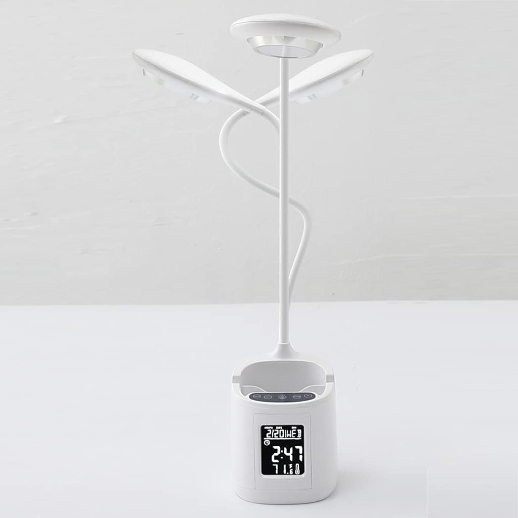 1 Piece LED Desk Light with Pen Holder Desk Lamp for Computer Desktop White Rechargeable Eye-Caring for Home Office Dorm small side table lamp for bedroom modern with usb ports touch for bedroom touch