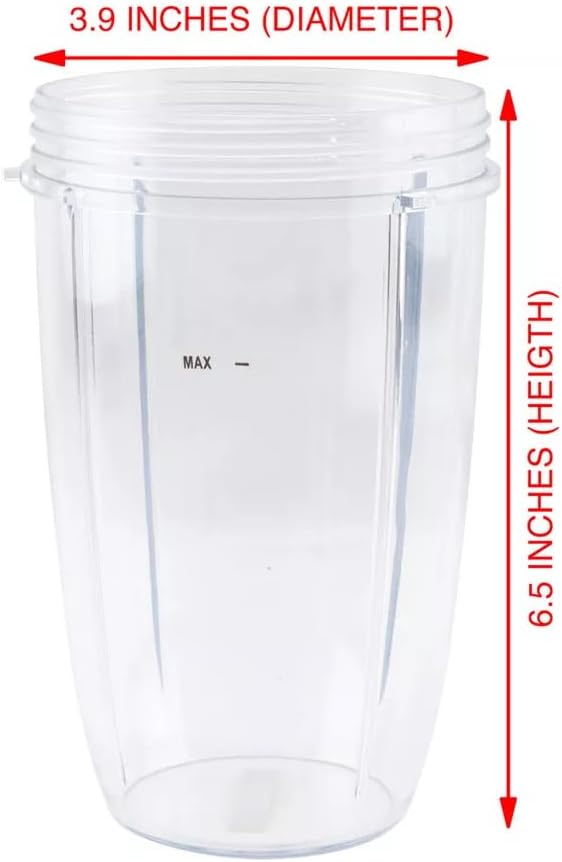 24 oz Cup with Lip Ring and Extractor Blade Fits For NutriBullet Lean NB-203 1200W