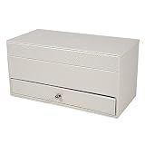 El cajón se utiliza perfectamente para guardar tus anillos, pendientes, collares, pulseras y otras joyas, muy práctico y cómodo.