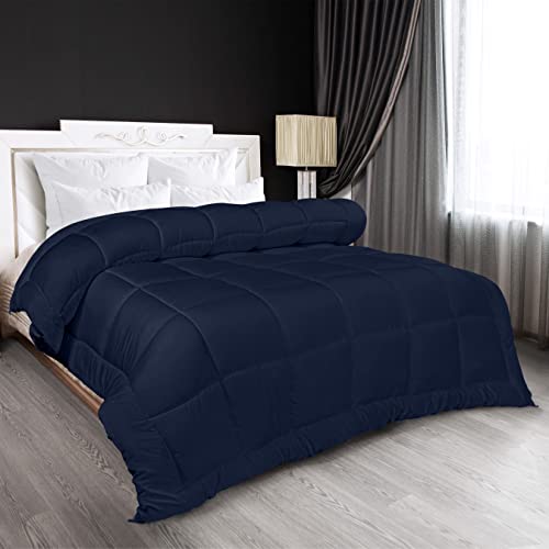 Utopia Bedding All Season Down Alternative Bed Comforter For Queen Bed, Duvet Insert, Comforters Queen Size, Navy Comforter With Corner Tabs, Machine Washable #TOP1