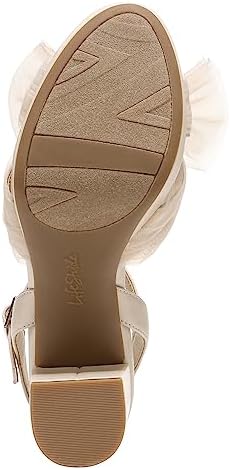 LifeStride Womens Last Dance Platform Dress Heeled Sandal, Bone, 9.5 Wide US | Image 7