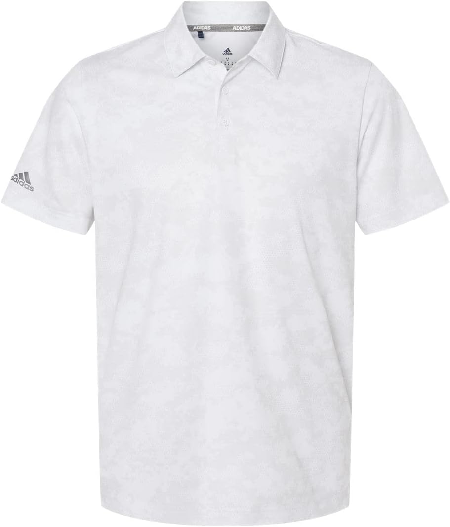 adidas Mens Camo Polo, L, White