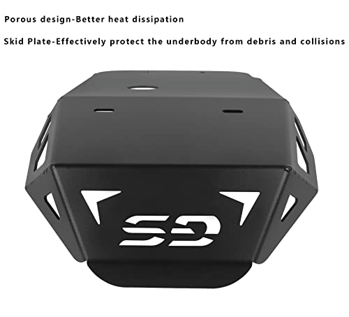 Image of Worldmotop Chassis Engine Skid Plate Compatible with BMW F750GS F850GS 2018-2020 Motorcycle Skidplate Protective Frame Guard Cover (Black)