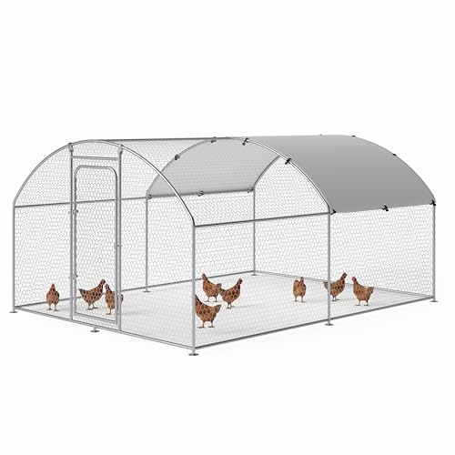 NGTEEN Large Metal Chicken Coop, Chicken Pen Walk in Chicken