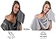 Betz 10-TLG. Handtuch-Set Premium 100% Baumwolle 2 Duschtücher 4 Handtücher 2 Gästetücher 2 Waschhandschuhe Farbe Anthrazit & Silber Grau