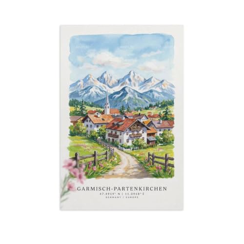 Poster Garmisch Partenkirchen pour sublimer l'ambiance de votre bureau au quotidien