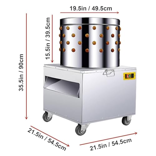 Máquina desplumadora de pollo de acero inoxidable de larga durabilidad para comercio 6
