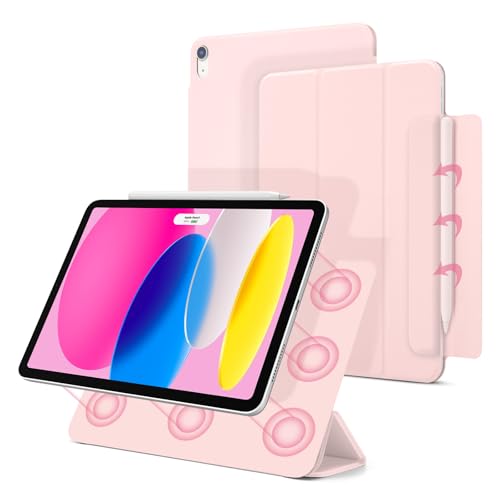 Dwopar Magnetic Case for iPad (A16) 11th Generation 11 Inch 2025 Smart Folio for iPad 10th Generation 10.9 inch 2022 Trifold Stand Tablet Cover with Auto Sleep/Wake Slim Lightweight Case Pink