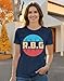Ascrazy RBG Shirts for Women Ruth Bader Ginsburg T-Shirt Human Right Tee Female Power Equality Tops Blue