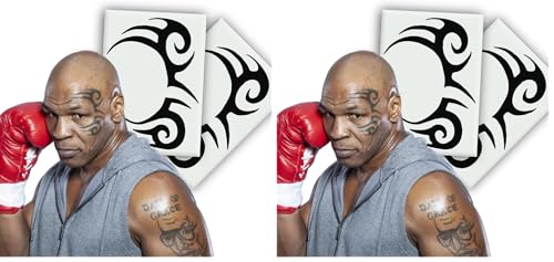 Yatatu - Set de Calcomanías de Mike Tyson - Tatuajes