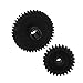 Treehobby Metal 42T Diff Main Gear Reduction Gear & 27T Motor Gear Pinion for WLtoys A959-B A969-B A979-B K929-B 1/18 RC Car Upgrade Parts (Black)