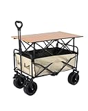 キャリーワゴン 折りたたみ式キャンプカート テーブル付き