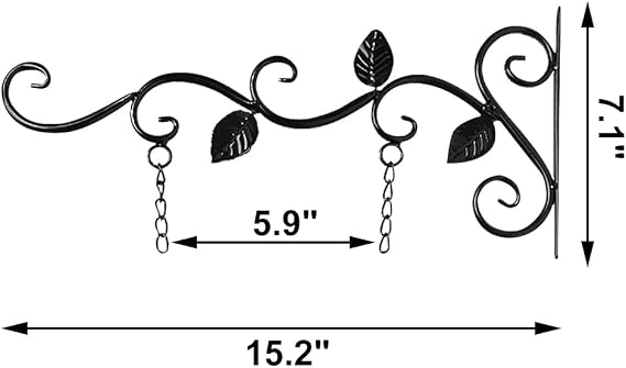 Muka Hanging Sign Bracket, Metal Decorative Wall Mounted Hook Hanger