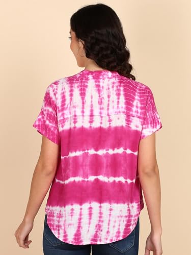 Image of Maaesa Hand Dyed Rayon Top for Women