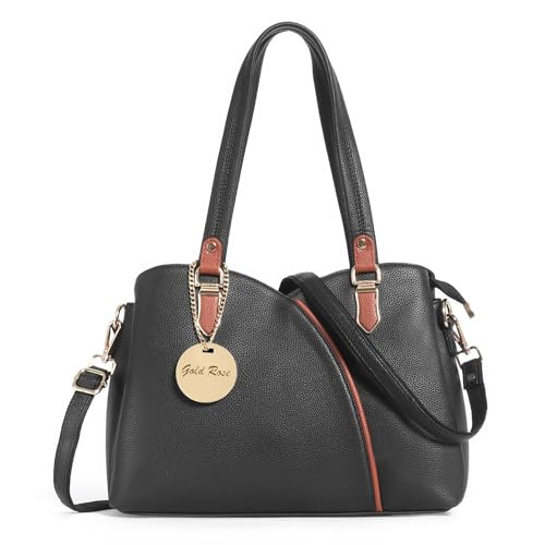Image of Gold Rose Women's Vegan Leather Handbag - Stylish Shoulder and Crossbody Bag for Women | Multi-Compartment Office, Party and Daily Use Purse