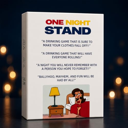 One Night Stand After Dark Party Game for Awful Friends — Secret Questions, Wild Dares & Bad Decisions for Game Night, Date Night or Any Night You’ll Never Fully Explain. 184 Cards, 6 Cups, Ages 21+ — view 2