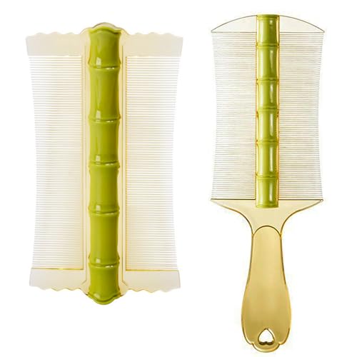2Pcs Double Sided Fine Teeth Comb for Dandruff, Psoriasis, Lice - Fleas Removal and Tangled Hair