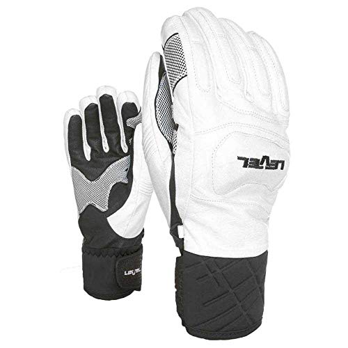 Level Race, Guanti Uomo, Nero/Bianco, XL