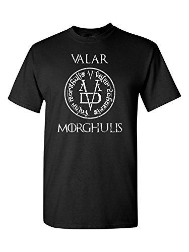 Valar Morghulis Adult T-Shirt Game of Thrones (Medium) Black