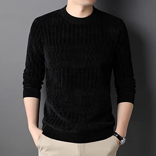 Pull en tricot à rayures homme contre le froid de l'hiver