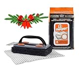 Q-Swiper BBQ Grill Cleaner Set - 1 Grill Brush with Scraper and 25 BBQ Grill Cleaning Wipes | No Bristles & Wire Free | Safe Way to Remove Grease and Grime for A Clean and Healthy Grill!
