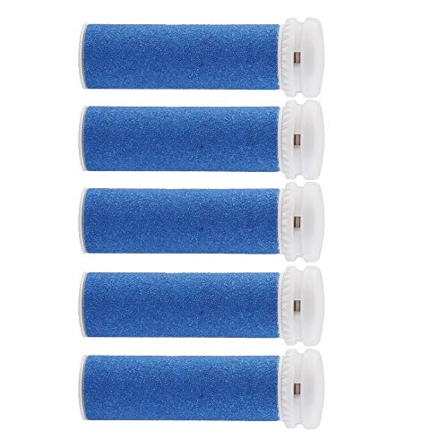 Foot Solutions Super Coarse Emjoi Micro-Pedi Refills Rollers Compatible with Emjoi Micro-Pedi Callus Remover (5 PACK-Blue)
