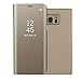 Produktbild Sycode Screen Protector Gold Slim Fit Clear Standing View Spiegel Hülle Beirftasche für Samsung Galaxy S7-Gold Mirror