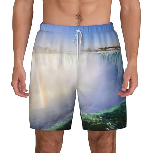 Short de bain respirant homme imprimé cascade et séchage rapide