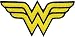 Wonder Woman DC Comics Iron On Patch - WW Yellow Letter Name Logo Applique