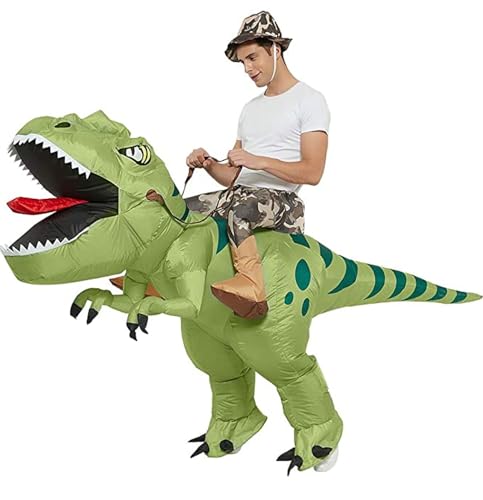 Aufblasbarer Dinosaurier Kostüm Grün - Für Erwachsene 150-190cm