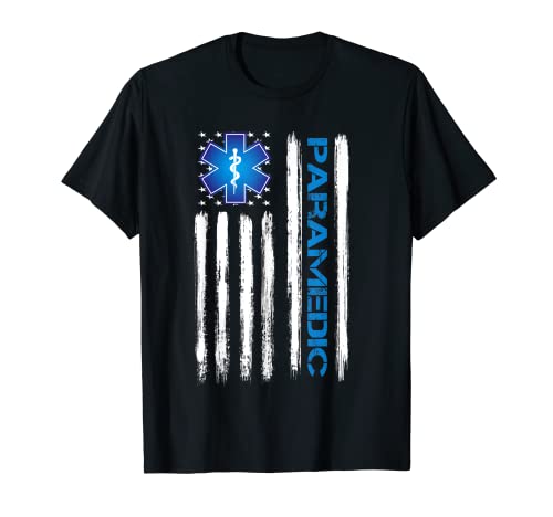 EMS EMT Paramedic Patriotic USA Bandera Americana Regalo Camiseta