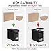 BALEINE File Organizer Box with Lid, Collapsible File Folder Organizer with Plastic Slide, Hanging File Folder Box for Office Document Storage (1 Pack, Black, S)